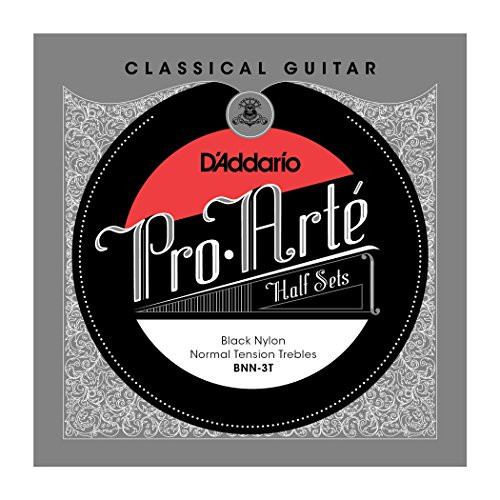 D Addario BNN3T ProArte Black Nylon Classical Guitar Half Set Normal Tension