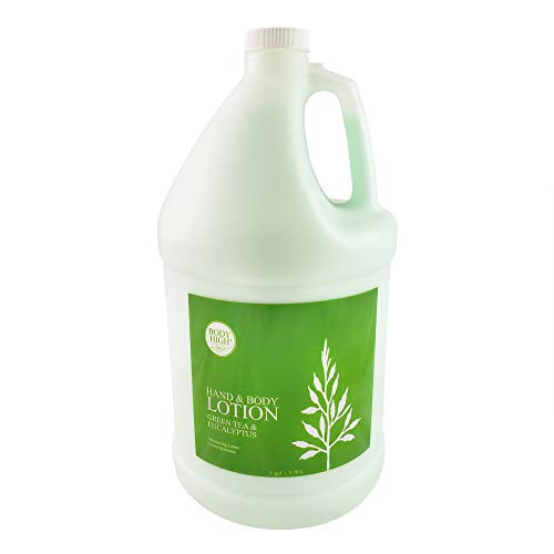 Body High TOA Green Tea  Eucalyptus Massage Lotion 1 Gallon Bottle