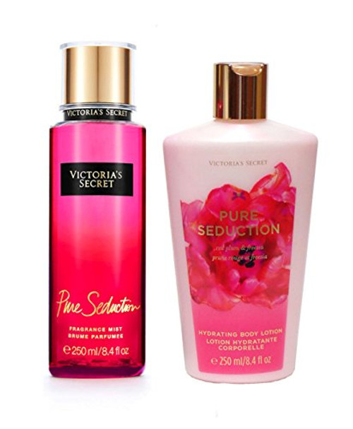 Victoria s Secret Fantasies Pure Seduction Fragrance Body Mist  Lotion Set 8 4oz each