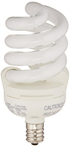TCP CFL SpringLamp 60W Equivalent Soft White 2700K Candelabra Base Spiral Light Bulb