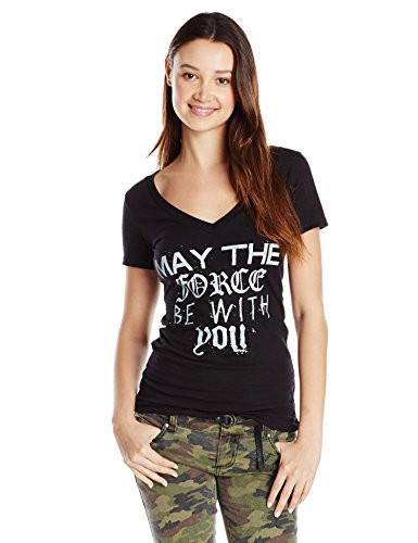 Star Wars Junior s Force Fonts Graphic Tee Black Large