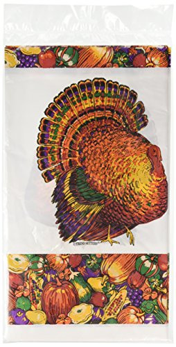 Thanksgiving Autumn Multicolored Paper Table Cover  Party Tableware 54  x 96