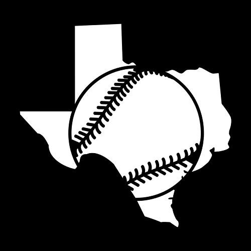 Texas Baseball Vinyl Decal Sticker  Cars Trucks Vans SUVs Walls Cups Laptops  5 5 Inch  White  KCD2653