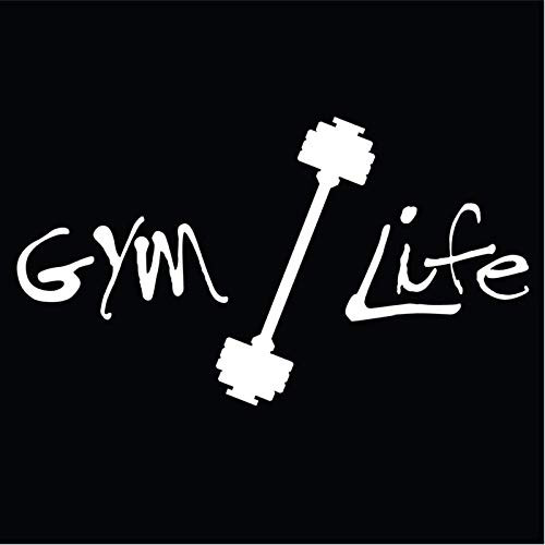 Gym Life Vinyl Decal Sticker  Cars Trucks Vans SUVs Walls Cups Laptops  7 Inch Decal  White  KCD2772
