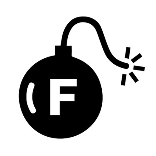 F Bomb Vinyl Decal Sticker  Cars Trucks Vans Walls Laptops Cups  Black  5 5 inches  KCD1019