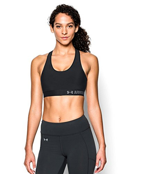 Under Armour Women s HeatGear Armour Mid w/Cups Black 001/Gray Area XSmall