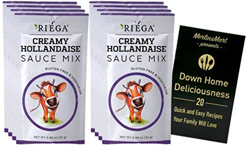 Riega Gluten Free Vegetarian Hollandaise Sauce Mix Pack of 8 88 Ounce Plus Recipe Booklet Bundle Riega Gluten Free Vegetarian Hollandaise Sauce Mix Pack of 8 88 Ounce Plus Recipe Booklet Bundle