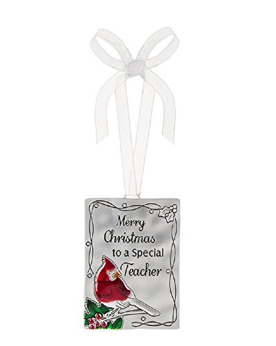 Ganz Zinc Ornament Plaque Merry Christmas to a Special Teacher Home Decor