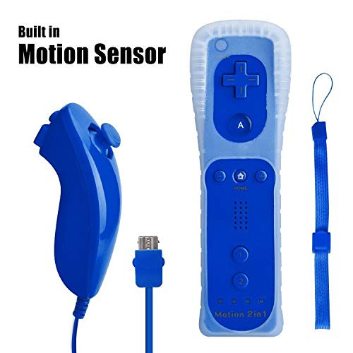 Wii Remote Controller with Built in Motion Plus and Nunchuk Pink 1 Pack Compatible for Nintendo Wii Wii U