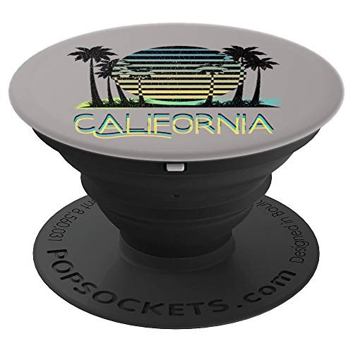 California Vintage Retro Sunset 70s 80s Surf Tee PopSockets Grip and Stand for Phones and Tablets California Vintage Retro Sunset 70s 80s Surf Tee PopSockets Grip and Stand for Phones and Tablets