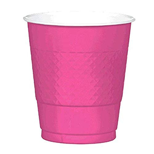 amscan Bright Pink Plastic Cups 12 oz Party Supply 200 ct amscan Bright Pink Plastic Cups 12 oz Party Supply 200 ct