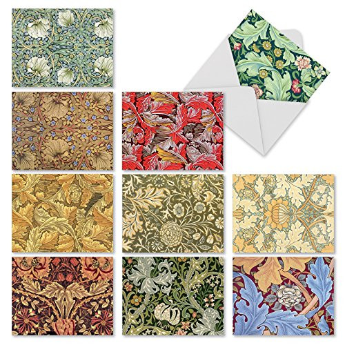 The Best Card Company  Box of 10 All Occasion Note Cards 4 x 5 12 Inch  Blank Assorted Bulk Set  Wall Art M3308