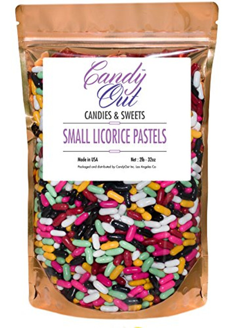 CandyOut Small Licorice Pastels 2 Pound Assorted Licorice Candy in Resealable Stand Up Bag CandyOut Small Licorice Pastels 2 Pound Assorted Licorice Candy in Resealable Stand Up Bag