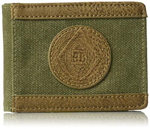 Budweiser by Buxton Men s Eagle Wings Slimfold with Clip Accessory green