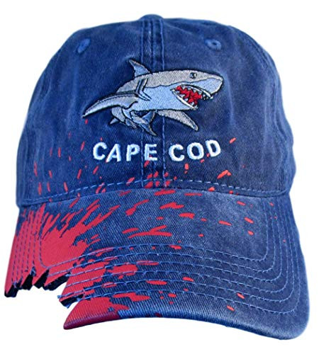 Cape Cod Great White Shark Bite Baseball Hat Light Blue Shark Bite