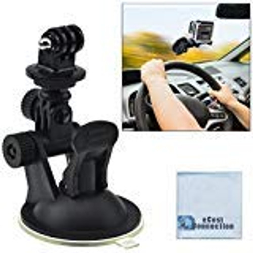 Car Windshield Dashcam Mount for GoPro HERO1 HERO2 HERO3 HERO3 HERO4 HERO4 Session HERO5 Hero 6 Fusion Cameras w/Suction Cup eCostConnection Microfiber Cloth Car Windshield Dashcam Mount for GoPro HERO1 HERO2 HERO3 HERO3 HERO4 HERO4 Session HERO5 Hero 6 Fusion Cameras w/Suction Cup eCostConnection Microfiber Cloth