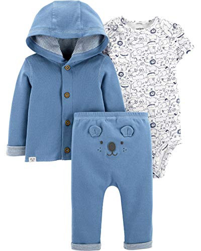 Carter s Baby Boys 3pc  Koala Cardigan Layette Set 12 Months Blue/White