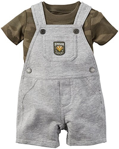 Carter s Baby Boys  2 Piece Shortall Set 121g352 Camo 12 Months