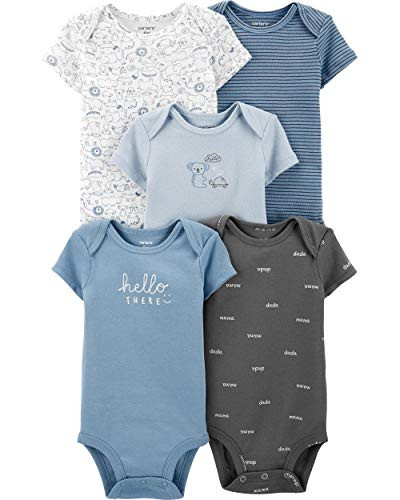 Carter s Baby Boys 5 Pack Bodysuit Set Animal 6 Months