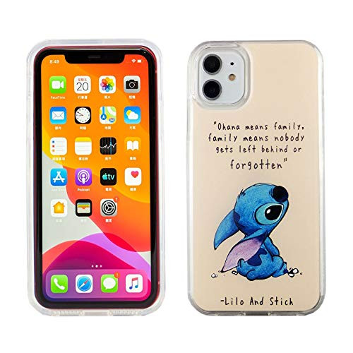 iPhone 11 6 1 Inch Dual Slim Case CASEVEREST 3D Print Cover Lilo  Stitch Quotes Ohana IP 11 PC  TPU