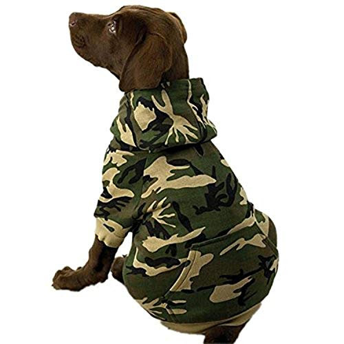 Casual Canine Camo Hoodie for Dogs 9  Small Green