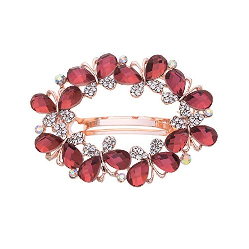 Casualfashion Bridal Hair Jewelry Austria Rhinestone Crystal Hair Barrette for Women Clips Hair Hairpins Red Casualfashion Bridal Hair Jewelry Austria Rhinestone Crystal Hair Barrette for Women Clips Hair Hairpins Red