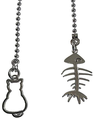 Cat Lady Fan Light Pull Chain Extender Replacement Ornament Set