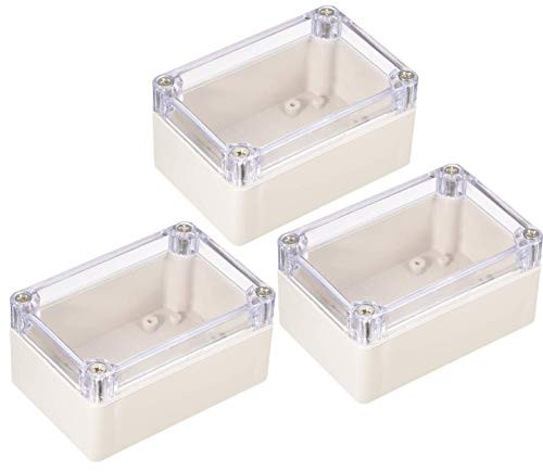 YXQ 100x68x50mm Clear Cover Junction Box IP65 Waterproof ABS Project Case Enclosure Cable (3.9 x 2.7 x 2 inches-3Pcs)