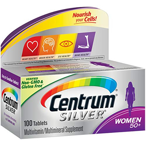 Centrum Silver Multivitamin for Women 50 Plus Multivitamin/Multimineral Supplement with Vitamin D3 B Vitamins Calcium and Antioxidants 100 Count Centrum Silver Multivitamin for Women 50 Plus Multivitamin/Multimineral Supplement with Vitamin D3 B Vitamins Calcium and Antioxidants 100 Count