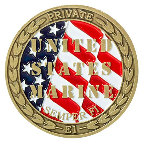 United States Marine Corps Private Junior Enlisted Rank Challenge Coin
