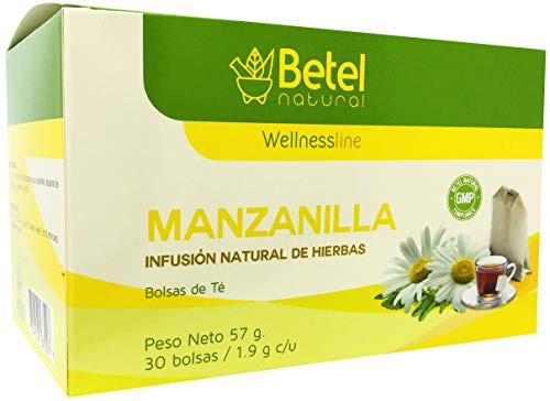 Premium Chamomile Tea  Te de Manzanilla by Betel Natural  Relax the Day Away  30 Tea Bags