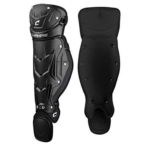 CHAMPRO Optimus MVP Single Knee Baseball Catcher s Leg Guards 12  Shin Length