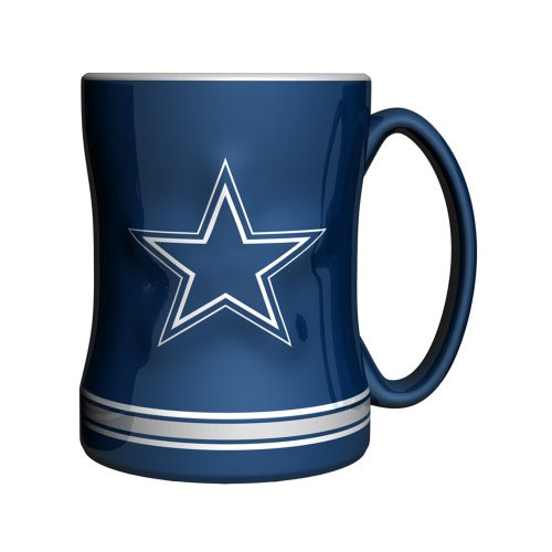 NFL Dallas Cowboys Sculpted Relief Mug 14ounce Navy Blue