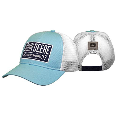 John Deere Women s Mesh Hat w/Suede Patch Turquoise