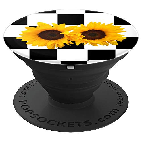 checkerboard / sunflower popsocket PopSockets Grip and Stand for Phones and Tablets