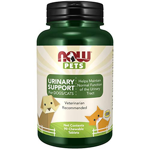 NOW Pet Health Urinary Support Supplement Formulated for Cats  Dogs NASC Certified 90 Chewable Tablets