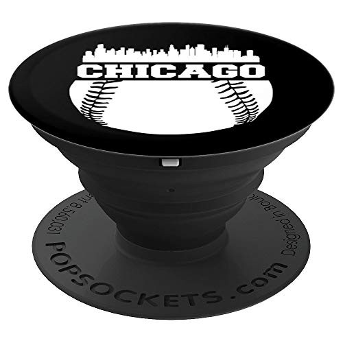Chicago Baseball Fan ChiTown SkyLine Sports Lovers Gifts PopSockets Grip and Stand for Phones and Tablets