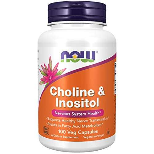 NOW Supplements Choline Inositol 500 mg Healthy Nerve Transmission* Nervous System Health* 100 Capsules NOW Supplements Choline Inositol 500 mg Healthy Nerve Transmission* Nervous System Health* 100 Capsules