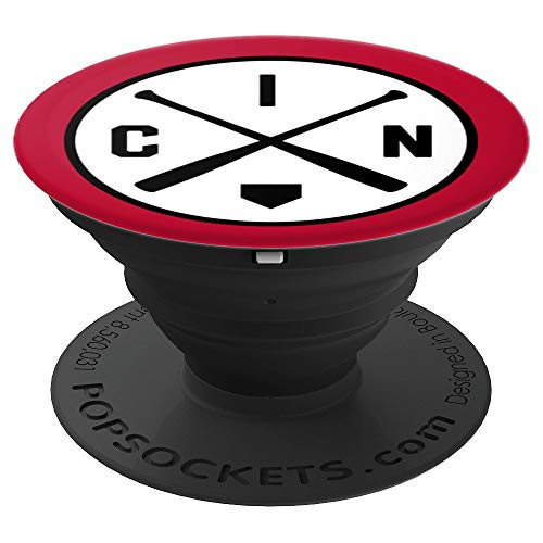 Classic Cincinnati Baseball Bat Cincy Patch PopSockets Grip and Stand for Phones and Tablets