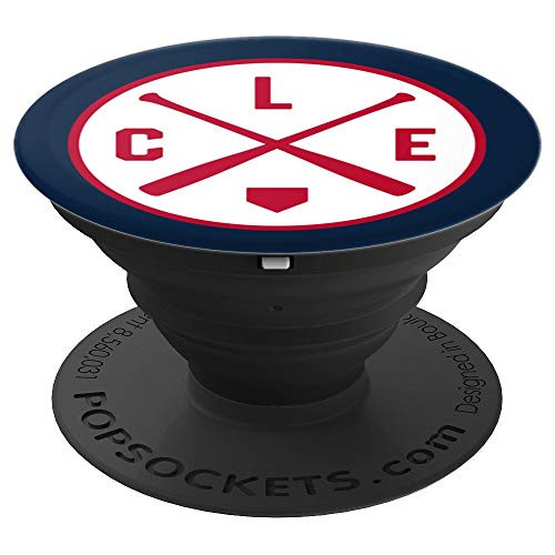 Classic Cleveland Baseball Bat CLE Patch PopSockets Grip and Stand for Phones and Tablets