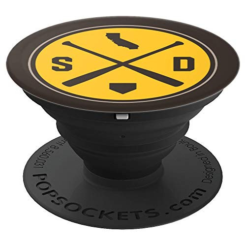 Classic San Diego Baseball Bat SD Patch PopSockets Grip and Stand for Phones and Tablets
