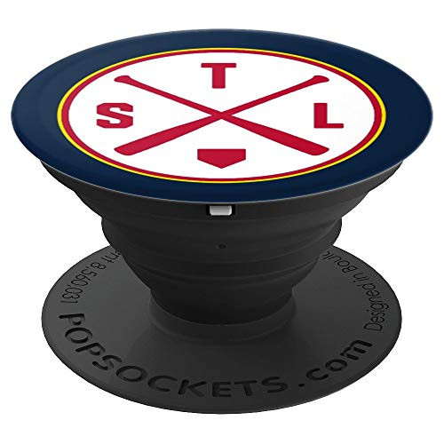 Classic St  Louis Baseball Bat STL Patch PopSockets Grip and Stand for Phones and Tablets