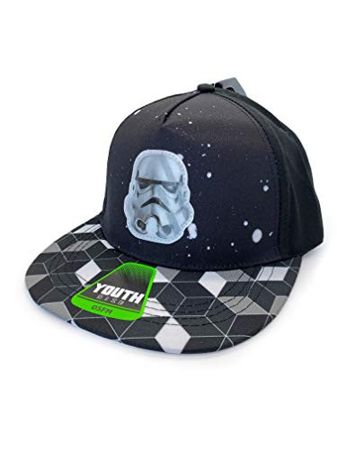 Classic Star Wars Lenticular Darth Vader Youth Flatbill Hat Baseball Cap Hat Black  White