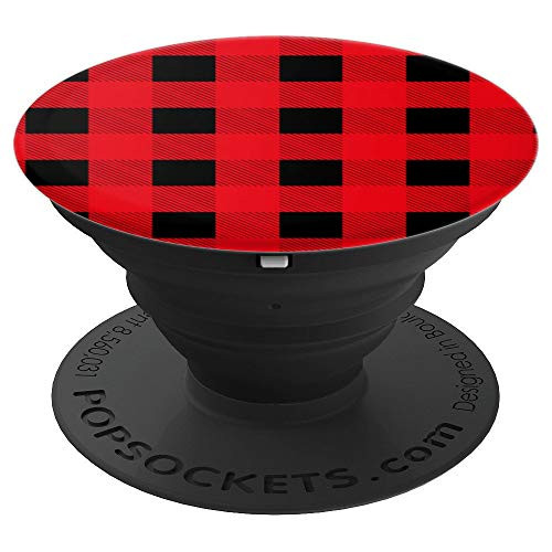 Pattern Red Plaid Matching Buffalo Family Pajama PopSockets Grip and Stand for Phones and Tablets