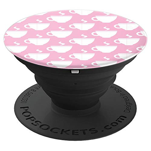 Coffee Cup Pattern PopSockets Grip and Stand for Phones and Tablets