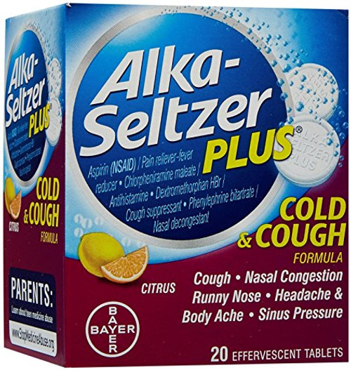 AlkaSeltzer Plus AlkaSeltzer Plus Cold  Cough Effervescent20 ct