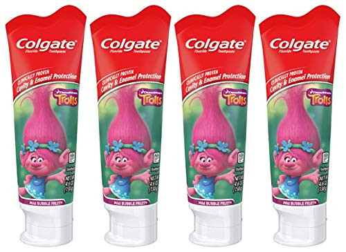 Colgate Kids Toothpaste with Anticavity Fluoride Trolls  4 6 ounces 4 Pack