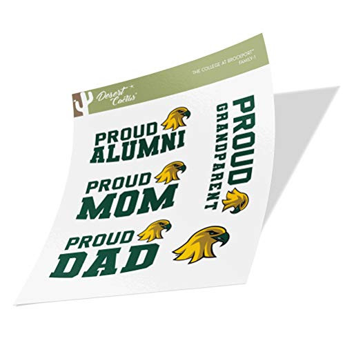 College at Brockport SUNY Golden Eagles NCAA Sticker Vinyl Decal Laptop Water Bottle Car Scrapbook Family Full Sheet