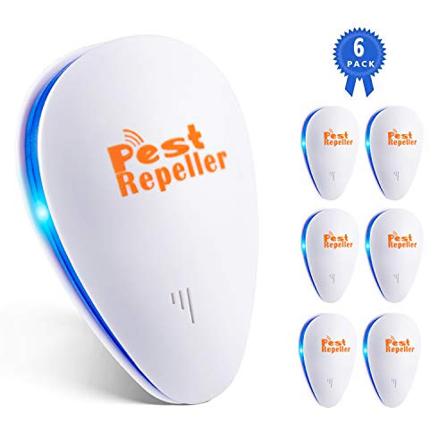 TEcoArt Ultrasonic Pest Repeller 6 Pack 2020 Upgraded Pest Repellent Plug In Indoor Pest Control For Mosquito Insects Cockroaches Bug Spider Ant Mice Repellent for Children and Pets  Safe