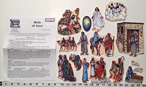 Birth of Jesus Toggle Size Felt Figures for Flannel Board Bible Stories-precut